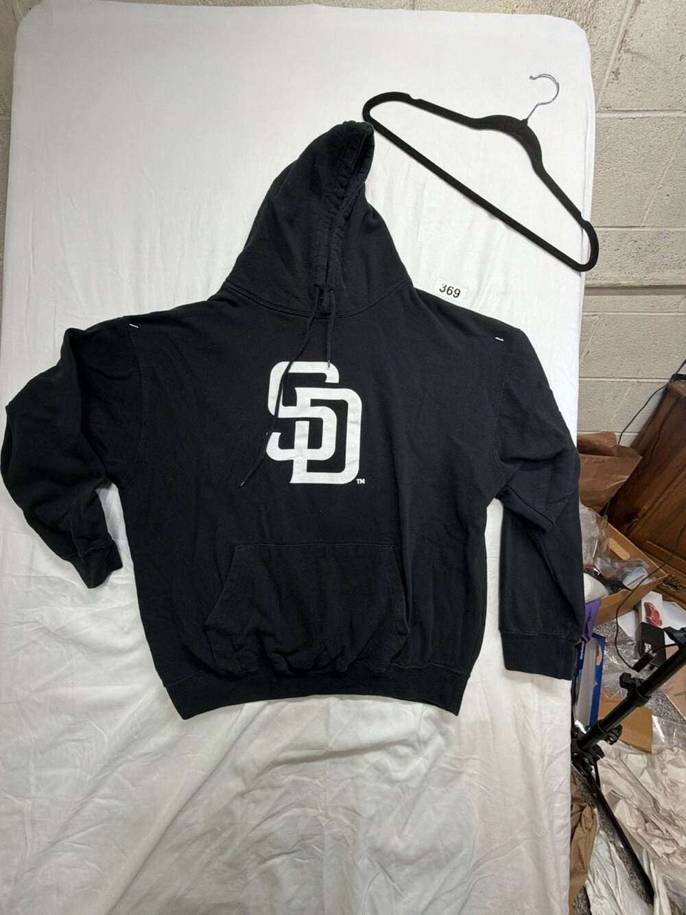 Vintage Badger San Diego Padres Hoodie With The San Diego Union-Tribune Sleeve